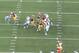 Griffin again had to throw from with the pocket collapsing around him.
