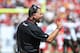 TAMPA, FL - SEPTEMBER 29: Coach Greg Schiano of the Tampa Bay Buccaneers directs play against the Arizona Cardinals September 29, 2013 at Raymond James Stadium in Tampa, Florida. Arizona won 13 - 10. (Photo by Al Messerschmidt/Getty Images)