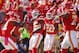 KANSAS CITY, MO - OCTOBER 13: Jamaal Charles #25 of the Kansas City Chiefs celebrates with his team after scoring the first touchdown for the Kansas City Chiefs against the Oakland Raiders late in the second quarter October 13, 2013 at Arrowhead Stadium i