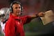 EVANSTON, IL - OCTOBER 05: Head coach Urban Meyer of the Ohio State Buckeyes gives instructions on the sidelines during a game against the Northwestern Wildcats at Ryan Field on October 5, 2013 in Evanston, Illinois. Ohio State defeated Northwestern 40-30
