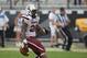 Sep 28, 2013; Orlando, FL, USA; South Carolina Gamecocks running back Mike Davis (28) scores a touchdown during the second half of the game against the UCF Knights at Bright House Networks Stadium. Mandatory Credit: Rob Foldy-USA TODAY Sports