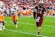 October 27, 2012; Columbia, SC, USA; South Carolina Gamecocks quarterback Connor Shaw (14) rushes for a touchdown against the Tennessee Volunteers in the first half at Williams-Brice Stadium. Mandatory Credit: Jeff Blake-USA TODAY Sports