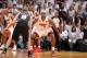 MIAMI, FL - JUNE 6: LeBron James #6 of the Miami Heat defends against Tony Parker #9 of the San Antonio Spurs during Game One of the 2013 NBA Finals on June 6, 2013 at American Airlines Arena in Miami, Florida. NOTE TO USER: User expressly acknowledges a