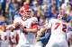 BOISE, ID - OCTOBER 13: Derek Carr #4 of the Fresno State Bulldogs looks for a receiver against the Boise State Broncos at Bronco Stadium on October 13, 2012 in Boise, Idaho. (Photo by Otto Kitsinger III/Getty Images)