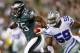 PHILADELPHIA, PA - NOVEMBER 11: Running back LeSean McCoy #25 of the Philadelphia Eagles runs past Ernie Sims #59 of the Dallas Cowboys during the fourth quarter in a game at Lincoln Financial Field on November 11, 2012 in Philadelphia, Pennsylvania. The