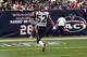 HOUSTON, TX - OCTOBER 13: Alec Ogletree #52 of the St. Louis Rams returns a pick six 98 yards for a touchdown in third quarter against the Houston Texans at Reliant Stadium on October 13, 2013 in Houston, Texas. (Photo by Bob Levey/Getty Images)