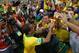 RIO DE JANEIRO, BRAZIL - JUNE 30: Lucas Moura of Brazil celebrates with the trophty after the FIFA Confederations Cup Brazil 2013 Final match between Brazil and Spain at Maracana on June 30, 2013 in Rio de Janeiro, Brazil. (Photo by Jasper Juinen/Getty