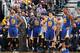 SALT LAKE CITY, UT - OCTOBER 8: Mark Jackson, Head Coach of the Golden State Warriors and players look on during the game against the Utah Jazz at EnergySolutions Arena on October 8, 2013 in Salt Lake City, Utah. NOTE TO USER: User expressly acknowledges