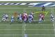 All three linebackers blitzed, forcing Forte to block.