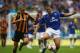 HULL, UNITED KINGDOM - SEPTEMBER 21: Dean Marney of Hull and Phil Jagielka of Everton challenge for the ball during the Barclays Premier League match between Hull City and Everton at the KC Stadium on September 21, 2008 in Hull, England. (Photo by Matth
