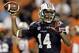 Sep 14, 2013; Auburn, AL, USA; Auburn Tigers quarterback Nick Marshall (14) throws a pass against the Mississippi State Bulldogs during the second half at Jordan Hare Stadium. The Tigers beat the Bulldogs 24-20. Mandatory Credit: John Reed-USA TODAY Spo