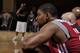 BEREA, OH - OCTOBER 5: Andrew Bynum #21 of the Cleveland Cavaliers watches the action during the annual Wine & Gold Scrimmage at The Rudolph Ursprung Gymnasium on October 5, 2013 in Berea, Ohio. NOTE TO USER: User expressly acknowledges and agrees that,