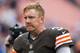 CLEVELAND, OH - OCTOBER 13: Quarterback Brandon Weeden #3 of the Cleveland Browns reacts after the game against the Detroit Lions at FirstEnergy Stadium on October 13, 2013 in Cleveland, Ohio. The Lions defeated the Browns 31-17. (Photo by Jason Miller/Ge