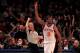 NEW YORK, NY - MARCH 30: Shawne Williams #3 of the New York Knicks celebrates scoring a three pointer during the game against the New Jersey Nets at Madison Square Garden on March 30, 2011 in New York City. NOTE TO USER: User expressly acknowledges and a