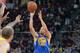 BEIJING, CHINA - OCTOBER 15: Stephen Curry #30 of the Golden State Warriors shoots against the Los Angeles Lakers during the 2013 Global Games on October 15, 2013 at the MasterCard Center in Beijing, China. NOTE TO USER: User expressly acknowledges and ag