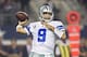 ARLINGTON, TX - OCTOBER 13: Tony Romo #9 of the Dallas Cowboys throws a pass against the Washington Redskins at AT&T Stadium on October 13, 2013 in Arlington, Texas. The Cowboys defeated the Redskins 31-16. (Photo by Wesley Hitt/Getty Images)