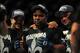 May 19, 2012; San Jose, CA, USA; Daniel Cormier celebrates with the championship belt after defeating Josh Barnett (not pictured) during the heavyweight tournament final bout of the Strikeforce World Grand Prix at HP Pavilion. Mandatory Credit: Kyle Tera