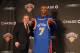 Knicks owner James Dolan poses with Carmelo Anthony after acquiring the superstar swingman from the Nuggets in February of 2011.