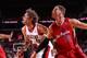 PORTLAND, OR - OCTOBER 7: Robin Lopez #42 of the Portland Trail Blazers boxes out Blake Griffin #32 of the Los Angeles Clippers on October 7, 2013 at the Moda Center Arena in Portland, Oregon. NOTE TO USER: User expressly acknowledges and agrees that, by