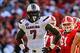 Sep 7, 2013; Athens, GA, USA; South Carolina Gamecocks defensive end Jadeveon Clowney (7) walks on the field in between plays in the first half against the Georgia Bulldogs at Sanford Stadium. Mandatory Credit: Daniel Shirey-USA TODAY Sports
