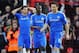LIVERPOOL, ENGLAND - APRIL 21: (L-R) Branislav Ivanovic, Ramires and Frank Lampard of Chelsea look dejected after the equalising goal by Luis Suarez of Liverpool during the Barclays Premier League match between Liverpool and Chelsea at Anfield on April 21