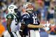 FOXBORO, MA - SEPTEMBER 12: Quarterback Tom Brady #12 of the New England Patriots reacts after an incomplete pass in the second quarter while taking on the New York Jets at Gillette Stadium on September 12, 2013 in Foxboro, Massachusetts. (Photo by Jim