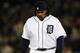 DETROIT, MI - OCTOBER 17: Prince Fielder #28 of the Detroit Tigers reacts during Game Five of the American League Championship Series against the Boston Red Sox at Comerica Park on October 17, 2013 in Detroit, Michigan. (Photo by Jamie Squire/Getty Imag