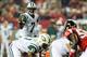 Oct 7, 2013; Atlanta, GA, USA; New York Jets quarterback Geno Smith (7) signals at the line in the first quarter against the Atlanta Falcons at the Georgia Dome. Mandatory Credit: Daniel Shirey-USA TODAY Sports