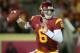 LOS ANGELES, CA - OCTOBER 10: Quarterback Cody Kessler #6 of the USC Trojans throws a pass against the Arizona Wildcats at Los Angeles Coliseum on October 10, 2013 in Los Angeles, California. (Photo by Stephen Dunn/Getty Images)