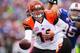 ORCHARD PARK, NY - OCTOBER 13: Andy Dalton #14 of the Cincinnati Bengals readies to hand off against the Buffalo Bills at Ralph Wilson Stadium on October 13, 2013 in Orchard Park, New York. Cincinnati won 27-24. (Photo by Rick Stewart/Getty Images)