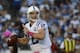 SAN DIEGO, CA - OCTOBER 14: Andrew Luck #12 of the Indianapolis Colts throws the ball against the San Diego Chargers on October 14, 2013 at Qualcomm Stadium in San Diego, California. (Photo by Donald Miralle/Getty Images)