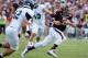 COLLEGE STATION, TX - AUGUST 31: Johnny Manziel #2 of the Texas A&M Aggies runs upfield in the third quarter during the game against the Rice Owls at Kyle Field on August 31, 2013 in College Station, Texas. (Photo by Scott Halleran/Getty Images)