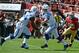September 22, 2013; San Francisco, CA, USA; Indianapolis Colts quarterback Andrew Luck (12) hands the ball off to running back Trent Richardson (34) for a touchdown against the San Francisco 49ers during the first quarter at Candlestick Park. Mandatory Cr
