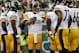 EAST RUTHERFORD, NJ - OCTOBER 13: Quarterback Ben Roethlisberger #7 of the Pittsburgh Steelers calls a play in the huddle against the New York Jets during a game at MetLife Stadium on October 13, 2013 in East Rutherford, New Jersey. (Photo by Rich Schultz