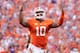 CLEMSON, SC - OCTOBER 12: Tajh Boyd #10 of the Clemson Tigers celebrates after scoring a touchdown against the Boston College Eagles at Memorial Stadium on October 12, 2013 in Clemson, South Carolina. (Photo by Tyler Smith/Getty Images)