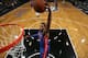 NEW YORK, NY - OCTOBER 12: Greg Monroe #10 of the Detroit Pistons dunks during a preseason game against the Brooklyn Nets at the Barclays Center on October 12, 2013 in the Brooklyn borough of New York City. NOTE TO USER: User expressly acknowledges and a