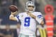 ARLINGTON, TX - OCTOBER 13: Tony Romo #9 of the Dallas Cowboys throws a pass against the Washington Redskins at AT&T Stadium on October 13, 2013 in Arlington, Texas. The Cowboys defeated the Redskins 31-16. (Photo by Wesley Hitt/Getty Images)