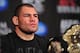 Dec 29, 2012; Las Vegas, NV, USA; Cain Velasquez attends post fight press conference following UFC 155 at the MGM Grand Garden Arena. Mandatory Credit: Gary A. Vasquez-USA TODAY Sports