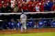 ST LOUIS, MO - OCTOBER 18: Pitcher Clayton Kershaw #22 of the Los Angeles Dodgers is pulled in the fifth inning against the St. Louis Cardinals in Game Six of the National League Championship Series at Busch Stadium on October 18, 2013 in St Louis, Misso