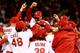 ST LOUIS, MO - OCTOBER 18: The St. Louis Cardinals celebrate after defeating the Los Angeles Dodgers 9-0 in Game Six of the National League Championship Series at Busch Stadium on October 18, 2013 in St Louis, Missouri. (Photo by Elsa/Getty Images)