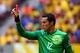BRASILIA, BRAZIL - JUNE 15: Julio Cesar of Brazil gestures during the FIFA Confederations Cup Brazil 2013 Group A match between Brazil and Japan at National Stadium on June 15, 2013 in Brasilia, Brazil. (Photo by Robert Cianflone/Getty Images)