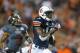 AUBURN, AL - SEPTEMBER 7: Wide receiver Sammie Coates #18 of the Auburn Tigers runs the ball in for a touchdown during their game against the Arkansas State Red Wolves on September 7, 2013 at Jordan-Hare Stadium in Auburn, Alabama. At halftime Auburn lea