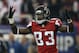 ATLANTA, GA - JANUARY 20: Wide receiver Harry Douglas #83 of the Atlanta Falcons reacts after teammate wide receiver Julio Jones #11 scores a 46-yard touchdown reception in the first quarter against the San Francisco 49ers in the NFC Championship game at