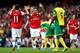 LONDON, ENGLAND - OCTOBER 19: Mesut Oezil of Arsenal (11) celebrates with Mikel Arteta as he scores their fourth goal during the Barclays Premier League match between Arsenal and Norwich City at Emirates Stadium on October 19, 2013 in London, England. (