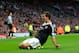 MANCHESTER, ENGLAND - OCTOBER 19: Dejan Lovren of Southampton celebrates after scoring a late goal to level the scores at 1-1 during the Barclays Premier League match between Manchester United and Southampton at Old Trafford on October 19, 2013 in Manche