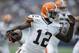 MINNEAPOLIS, MN - SEPTEMBER 22: Josh Gordon #12 of the Cleveland Browns carries the football during the first quarter of the game on September 22, 2013 at Mall of America Field at the Hubert H. Humphrey Metrodome in Minneapolis, Minnesota. (Photo by Hanna