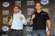 HOLLYWOOD, CA - SEPTEMBER 20: (L-R) UFC Fighters Cain Velasquez and Junior dos Santos stand for the cameras during the UFC on Fox: Velasquez v Dos Santos - Press Conference at W Hollywood on September 20, 2011 in Hollywood, California. (Photo by Victor