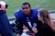 28 Oct 2001 : Quarterback Randall Cunningham of the Baltimore Ravens is being interviewed after the game against the Jacksonville Jaguars at PSINet Stadium in Baltimore, Maryland. The Ravens defeated the Jaguars 18-17. DIGITAL IMAGE. Mandatory Credit : Do