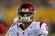 Sep 28, 2013; Tempe, AZ, USA; USC Trojans quarterback Cody Kessler (6) looks on prior to the game against the Arizona State Sun Devils at Sun Devil Stadium. Mandatory Credit: Matt Kartozian-USA TODAY Sports