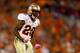 CLEMSON, SC - OCTOBER 19: Lamarcus Joyner #20 of the Florida State Seminoles reacts after a play against the Clemson Tigers during their game at Memorial Stadium on October 19, 2013 in Clemson, South Carolina. (Photo by Streeter Lecka/Getty Images)
